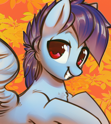 Size: 3137x3502 | Tagged: safe, artist:mirroredsea, oc, oc only, pegasus, pony, grin, high res, male, smiling, solo, stallion