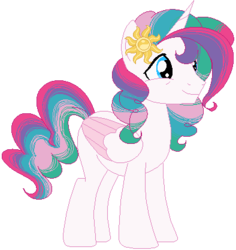 Size: 394x417 | Tagged: safe, artist:angelamusic13, oc, oc only, alicorn, pony, alicorn oc, magical lesbian spawn, male, offspring, parent:pinkie pie, parent:princess celestia, parents:pinkielestia, simple background, solo, stallion, transparent background