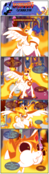 Size: 2324x8222 | Tagged: safe, artist:bbbhuey, daybreaker, princess luna, alicorn, pony, comic:daybreaker's gobbles!, g4, abdominal bulge, angry, art trade, banana, belly, big head, butt, canterlot castle, comic, commissioner:bigonionbean, confused, dialogue, dilated pupils, female, fetish, fire, food, frustrated, inflated head, large head, meme, plot, pressure, swelling, swollen, the ass was fat, throat bulge, throne room, unwilling predator, vore, wat, writer:bigonionbean