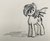 Size: 924x750 | Tagged: safe, artist:crazy water, oc, oc only, oc:nightglider, bat pony, pony, bat pony oc, female, lineart, mare, monochrome, pencil drawing, sketch, solo, traditional art