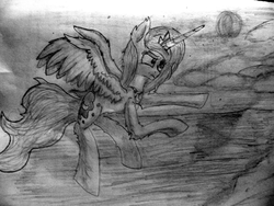 Size: 2560x1920 | Tagged: safe, artist:n0kkun, princess luna, pony, g4, traditional art