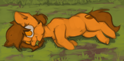 Size: 1561x771 | Tagged: safe, artist:marsminer, oc, oc only, oc:venus spring, earth pony, pony, cute, eating, female, grass, grazing, herbivore, horses doing horse things, mare, ocbetes, ponified animal photo, solo, venus spring actually having a pretty good time