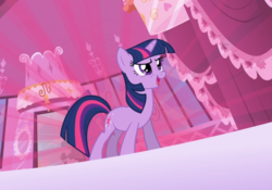 Size: 1236x865 | Tagged: safe, screencap, twilight sparkle, pony, unicorn, g4, lesson zero, confident, cropped, epic, female, open mouth, pose, solo, unicorn twilight