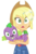 Size: 1536x2304 | Tagged: safe, edit, edited screencap, editor:lonely fanboy48, screencap, applejack, spike, spike the regular dog, dog, equestria girls, g4, my little pony equestria girls: better together, my little shop of horrors, background removed, clothes, cute, female, holding a dog, looking at you, male, ship:applespike, shipping, simple background, straight, tail, transparent, transparent background, vector, wet, wet hair, wet spike