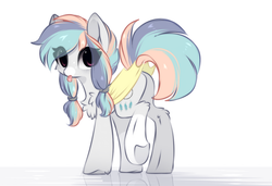 Size: 1185x810 | Tagged: safe, artist:php146, oc, oc only, oc:poptart, bat pony, pony, bat pony oc, butt, chest fluff, eye clipping through hair, female, mare, plot, solo, tongue out