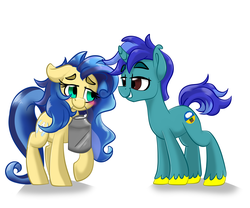 Size: 3000x2500 | Tagged: safe, artist:jen-neigh, oc, oc:cloudybrony, oc:milky way, pony, commission, cute, high res