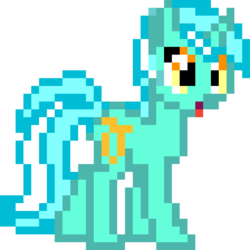 Size: 960x960 | Tagged: safe, artist:joeydr, lyra heartstrings, pony, unicorn, g4, female, mare, open mouth, pixel art, simple background, solo, transparent background