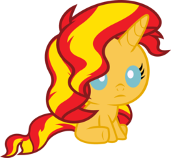 Size: 864x800 | Tagged: safe, artist:seahawk270, sunset shimmer, pony, unicorn, g4, baby, baby pony, babyset shimmer, cute, female, shimmerbetes, simple background, solo, transparent background, vector