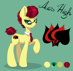 Size: 1024x999 | Tagged: safe, artist:orchidpony, oc, oc only, oc:aces high, earth pony, pony, reference sheet, solo