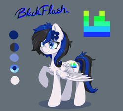Size: 900x805 | Tagged: safe, artist:orchidpony, oc, oc only, oc:black flash, pegasus, pony, reference sheet, solo