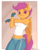 Size: 937x1200 | Tagged: safe, artist:neko-me, scootaloo, pegasus, anthro, apple bloomers, g4, abstract background, belly button, breasts, busty scootaloo, clothes, female, fingerless gloves, fit, gloves, grin, looking at you, midriff, older, pants, shirt, slender, smiling, solo, stretching, tank top, thin