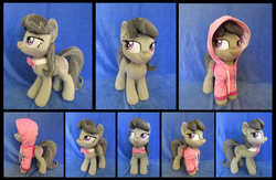 Size: 5000x3263 | Tagged: safe, artist:fireflytwinkletoes, octavia melody, earth pony, pony, g4, clothes, cute, hoodie, irl, photo, plushie, solo, tavibetes
