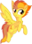 Size: 5409x7500 | Tagged: safe, artist:aureai-sketches, artist:cyanlightning, spitfire, pegasus, pony, g4, .svg available, absurd resolution, backwards cutie mark, chest fluff, cutefire, ear fluff, female, flying, mare, simple background, smiling, solo, transparent background, vector