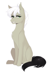 Size: 1782x2724 | Tagged: source needed, safe, artist:tonsilence, oc, oc only, oc:asphyxia blind, hybrid, pony, male, solo, stallion