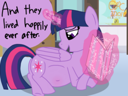 Size: 2048x1536 | Tagged: safe, artist:colorcodetheartist, twilight sparkle, alicorn, pony, g4, book, cute, dialogue, magic, mama twilight, pregnant, smiling, twilight sparkle (alicorn)