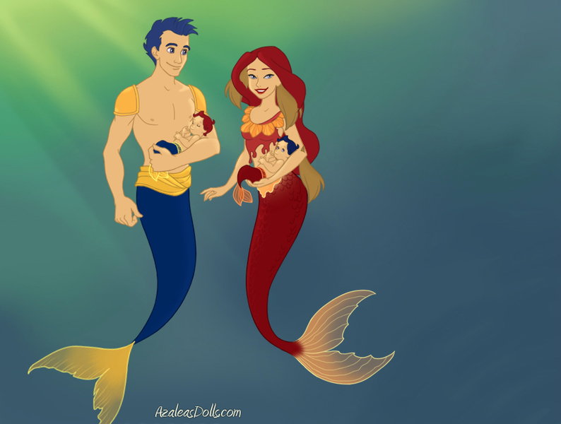 1991052 - safe, artist:azaleasdolls, artist:igugkfcdku, flash sentry,  sunset shimmer, oc, mermaid, merman, equestria girls, crossover, family,  female, male, mermaid maker, mermaid tail, mermaidized, mermanized,  offspring, parent:flash sentry, parent