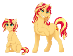 Size: 1500x1151 | Tagged: safe, artist:miamaha, sunset shimmer, pony, unicorn, g4, female, grin, mare, simple background, smiling, solo, transparent background