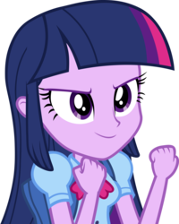 Size: 6000x7512 | Tagged: safe, artist:twilirity, twilight sparkle, equestria girls, g4, my little pony equestria girls, >:), absurd resolution, backpack, clothes, female, fist, simple background, solo, this strange world, transparent background, twilight sparkle (alicorn), vector