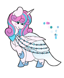 Size: 663x800 | Tagged: safe, artist:flamirasplitz, princess flurry heart, alicorn, pony, g4, adult, blush sticker, blushing, clothes, cute, dress, female, flurrybetes, looking at belly, mama flurry, multiple pregnancy, older, older flurry heart, pregnant, royalty, solo