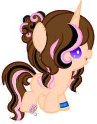 Size: 534x676 | Tagged: safe, artist:angelamusic13, oc, oc only, oc:sweet ice cream, alicorn, pony, baby, baby pony, female, simple background, solo, white background