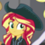 Size: 600x606 | Tagged: safe, screencap, applejack, sunset shimmer, equestria girls, equestria girls specials, g4, my little pony equestria girls: dance magic, cowboy hat, cropped, hat, imagine spot