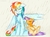 Size: 2018x1513 | Tagged: safe, artist:liaaqila, rainbow dash, scootaloo, pegasus, pony, g4, blank flank, chest fluff, cute, cutealoo, dashabetes, ear fluff, eyes closed, female, filly, floppy ears, fluffy, grin, hnnng, leg fluff, liaaqila is trying to murder us, liaaqila is trying to murder us with dashabetes, mare, one wing out, rain, scootalove, shoulder fluff, simple background, sisterly love, sitting, smiling, spread wings, traditional art, underhoof, wet, wet mane, white background, wing fluff, wing shelter, wing umbrella, wings