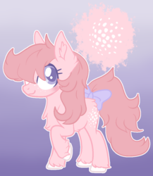 Size: 903x1042 | Tagged: safe, artist:dreamilil, cotton candy (g1), pony, g1, bow, female, solo, tail bow