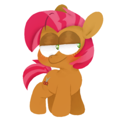 Size: 500x500 | Tagged: safe, artist:pinkiespresent, babs seed, earth pony, pony, g4, female, filly, foal, simple background, solo, transparent background