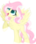 Size: 1721x2085 | Tagged: safe, artist:sh3llysh00, fluttershy, pegasus, pony, g4, chest fluff, colored wings, colored wingtips, female, flower, flower in hair, mare, raised hoof, simple background, solo, transparent background