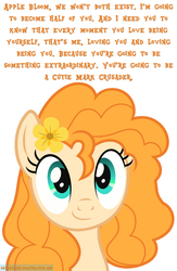 Size: 2808x4296 | Tagged: safe, pear butter, earth pony, pony, g4, female, implied apple bloom, looking at you, mare, rose quartz (steven universe), simple background, solo, steven universe, text, white background