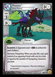 Size: 344x480 | Tagged: safe, pharynx, changeling, g4, to change a changeling, ccg, enterplay, friends forever (enterplay), merchandise