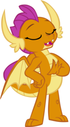 Size: 3309x6014 | Tagged: source needed, safe, artist:memnoch, smolder, dragon, g4, molt down, cute, dragoness, eyes closed, female, simple background, smolderbetes, solo, transparent background, vector, wings