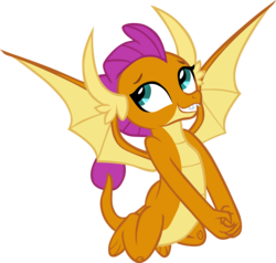 Size: 6241x5944 | Tagged: source needed, safe, artist:memnoch, smolder, dragon, g4, school daze, absurd resolution, cute, dragoness, female, flying, innocent, simple background, smolderbetes, solo, spread wings, transparent background, vector, wings