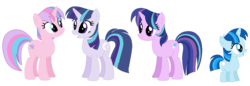 Size: 1250x430 | Tagged: safe, artist:eeveepikachuchan, pony, unicorn, base used, female, filly, incest, mare, next generation, offspring, parent:shining armor, parent:twilight sparkle, parents:shining sparkle, parents:twiarmor, product of incest, tl;dr