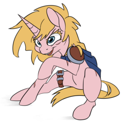 Size: 2139x2145 | Tagged: safe, artist:lockhe4rt, oc, oc only, oc:ring dancer, pony, unicorn, ponyfinder, armor, brawler, cute, dungeons and dragons, fight, high res, pathfinder, pen and paper rpg, rpg, scar, solo