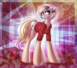 Size: 2054x1830 | Tagged: safe, artist:ggchristian, oc, oc only, earth pony, pony, clothes, female, mare, shirt, solo