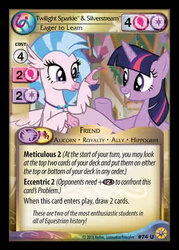 Size: 344x480 | Tagged: safe, enterplay, silverstream, twilight sparkle, alicorn, hippogriff, pony, friends forever (set), g4, my little pony collectible card game, school daze, ccg, merchandise, twilight sparkle (alicorn)
