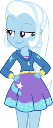 Size: 3000x7241 | Tagged: safe, artist:cloudy glow, trixie, equestria girls, g4, clothes, cute, dress, female, hoodie, simple background, skirt, smiling, solo, transparent background, vector