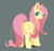 Size: 1500x1415 | Tagged: safe, artist:snow angel, fluttershy, pegasus, pony, g4, butt, colored pupils, cute, featureless crotch, female, gray background, looking at you, looking back, looking back at you, mare, plot, rear view, shyabetes, simple background, smiling, solo, sparkles