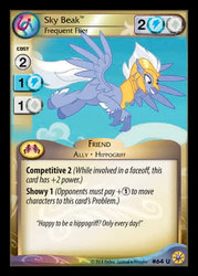Size: 344x480 | Tagged: safe, enterplay, sky beak, classical hippogriff, hippogriff, friends forever (set), g4, my little pony collectible card game, surf and/or turf, armor, ccg, male, merchandise, solo
