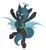 Size: 2328x2508 | Tagged: safe, artist:groomlake, derpibooru exclusive, queen chrysalis, changeling, changeling queen, pony, g4, colored, crown, curved horn, cute, cutealis, female, happy, high res, horn, hug, in air, jewelry, jumping, love, mare, open mouth, regalia, silly, simple, simple background, solo, spots, spread wings, white background, wings