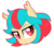 Size: 1024x892 | Tagged: safe, artist:kaikururu, oc, oc only, oc:cherry bomb, earth pony, pony, bust, earth pony oc, female, freckles, mare, portrait, signature, simple background, slit pupils, smiling, solo, transparent background