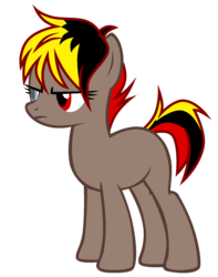 Size: 1296x1648 | Tagged: safe, artist:poniacz-internetuff, oc, oc only, unnamed oc, earth pony, pony, blank flank, fangs, female, heterochromia, mare, simple background, solo, transparent background