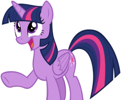 Size: 5646x4658 | Tagged: safe, artist:andoanimalia, twilight sparkle, alicorn, pony, g4, horse play, absurd resolution, cute, female, folded wings, happy, mare, open mouth, raised hoof, simple background, solo, transparent background, twilight sparkle (alicorn), vector, wings