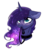 Size: 1250x1428 | Tagged: safe, artist:cloud-fly, princess luna, alicorn, pony, g4, bust, collar, cute, eye clipping through hair, female, floppy ears, freckles, leash, lunabetes, mare, mouth hold, pet play, portrait, simple background, solo, transparent background