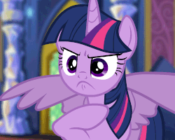 Size: 500x400 | Tagged: safe, artist:rabidpepper, twilight sparkle, alicorn, pony, angry, animated, cute, female, frown, glare, i can't believe it's not hasbro studios, looking at you, madorable, mare, no, pouting, reaction image, show accurate, slit throat gesture, solo, spread wings, twiabetes, twilight sparkle (alicorn), wings