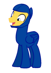Size: 458x648 | Tagged: safe, artist:ivuiadopts, artist:kawaiinikki, pony, base used, benny, lego, ponified, simple background, solo, the lego movie, transparent background