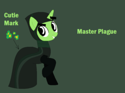 Size: 654x486 | Tagged: safe, artist:selenaede, artist:worldofcaitlyn, pony, base used, green background, lego, master plague, ponified, simple background, solo, the lego movie, unikitty!
