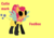 Size: 659x462 | Tagged: safe, artist:selenaede, artist:worldofcaitlyn, pony, base used, feebee, lego, ponified, simple background, solo, unikitty!, yellow background