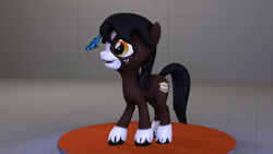 Size: 1024x576 | Tagged: safe, artist:dracagon, oc, oc only, butterfly, earth pony, pony, 3d, female, mare, solo